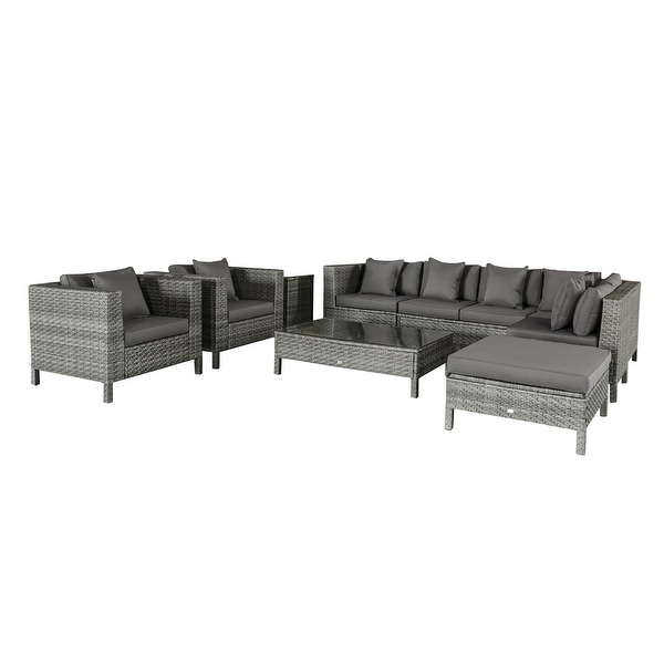 Outsunny 9 piece outdoor furniture on sale