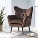 preview thumbnail 4 of 68, Alyssa Mid-century Upholstered Arm Chair by Christopher Knight Home - 30.25"D x 34.25"W x 39.75"H Coffee