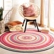 preview thumbnail 2 of 22, SAFAVIEH Handmade Braided Leonore Country Rug 3' Round - Multi - Round