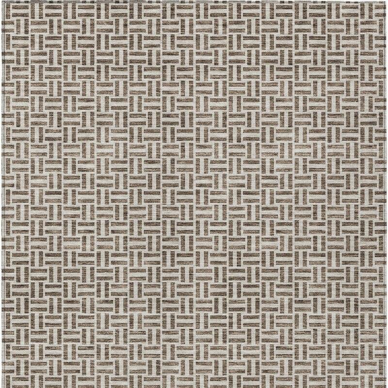 HomeRoots Geometric Transitional Rectangle Outdoor Rug