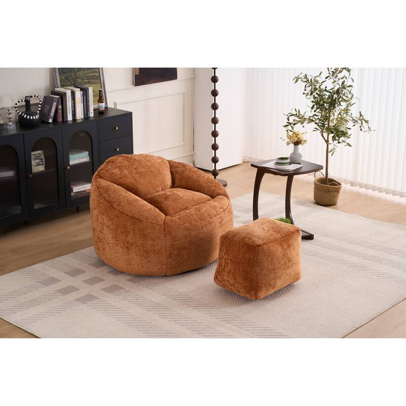 Foam Bean Bag Chairs for Adults/Teens with Filling,Bean Bag Lazy Sofa with Ultra Soft Chenille Cover, Bean Bag,Indoor & Outdoor