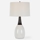 preview thumbnail 1 of 6, Uttermost Fralin White Table Lamp - 30.5'' H X 17'' W X 17'' D