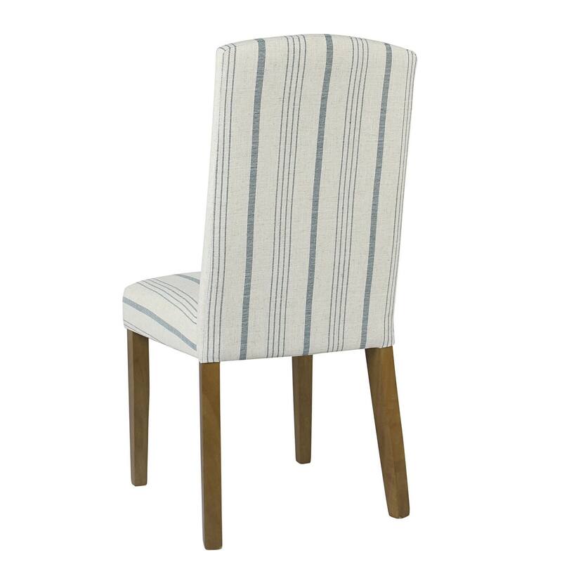Brown/White Fabric Upholstered Wood Frame Dining Chair, Sturdy Dining Chair for Dining Rooms - 23.5