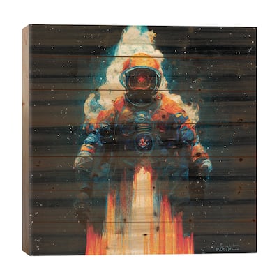 The Astro Cruiser - Astro Cruise Print On Wood by Ben Heine - Multi-Color