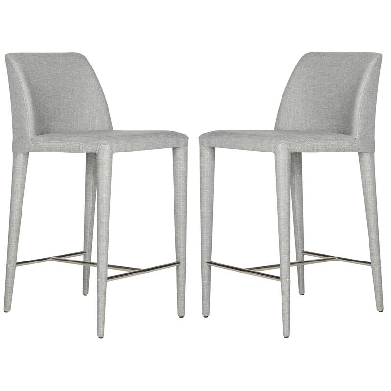 SAFAVIEH Merry Mid-Century 26-inch Black Counter Stool (Set of 2) - 22.6" x 17.4" x 36.2" - 23Wx17Dx36H
