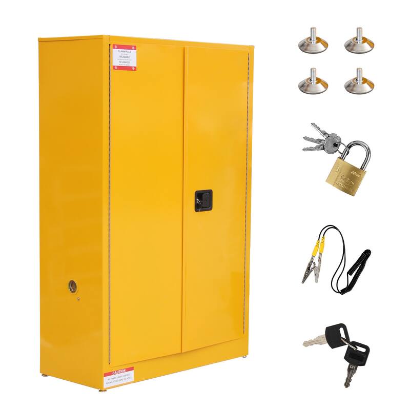 Steel Flammable Safe Storage Cabinet with 2 Shelf