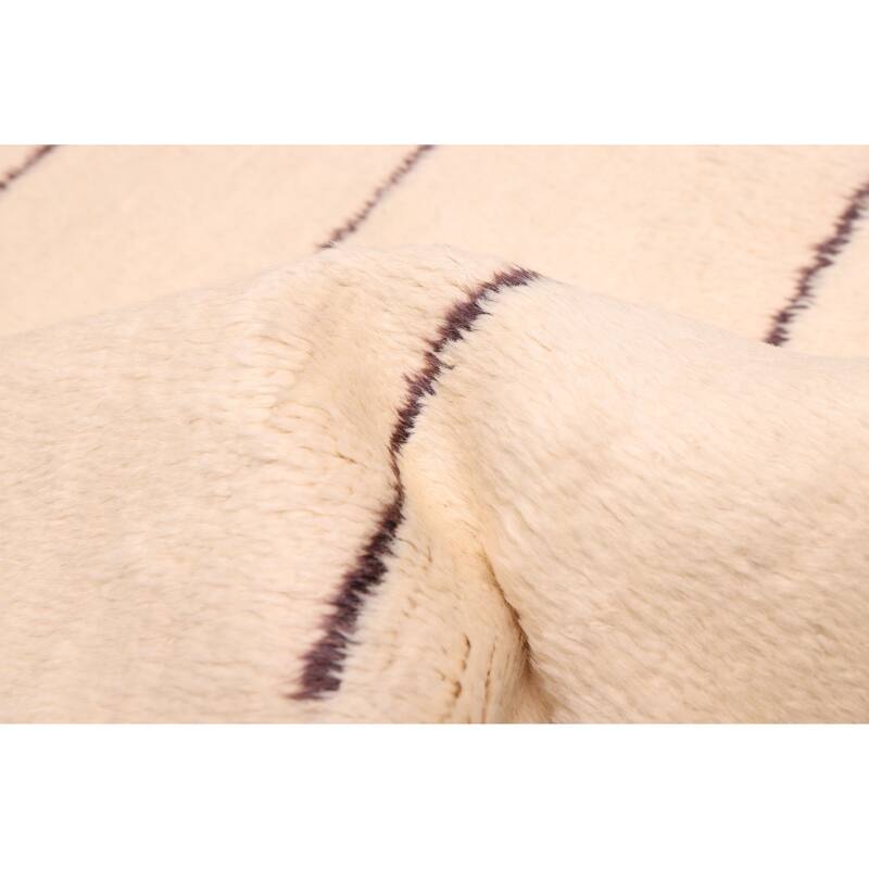 ECARPETGALLERY Hand-knotted Pak Finest Marrakesh Cream Wool Rug - 4'3 x 5'8