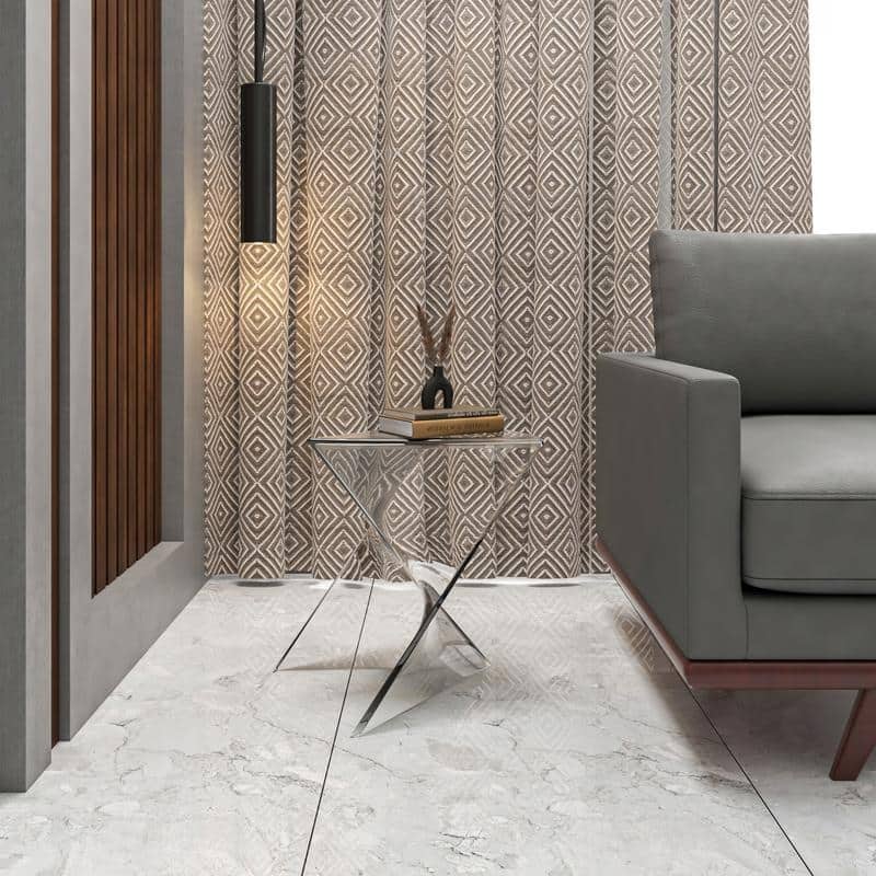 LeisureMod Randolph Modern Side Table - Grey - 15.5 x 17 x 17
