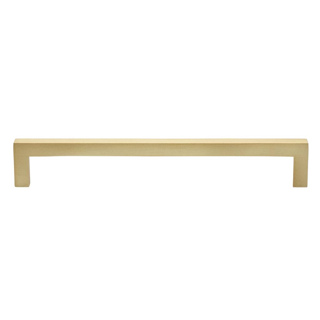 GlideRite 5-Pack 7-9/16 in. Center Satin Gold Solid Square Bar Pulls - Satin Gold