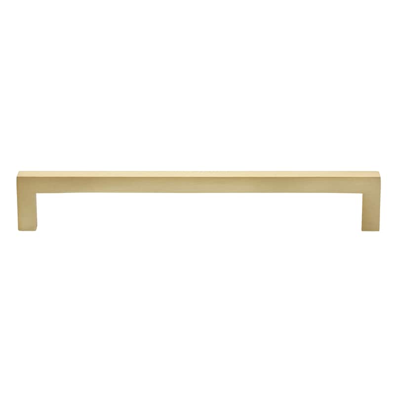 Gliderite 7.56-inch Satin Gold Solid Square Bar Pull Handle Pack of 25