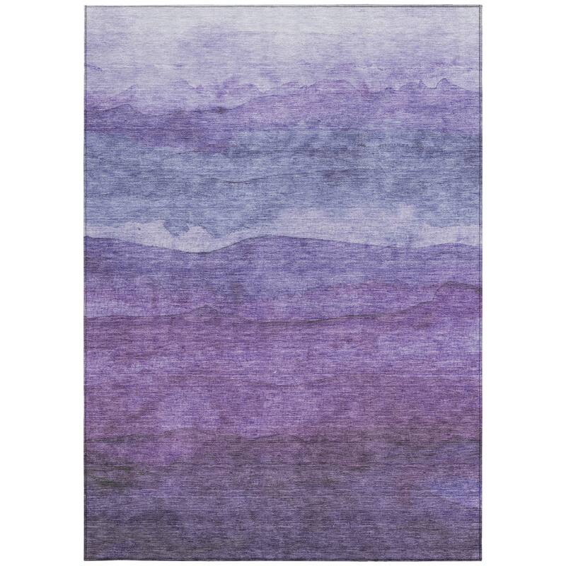 HomeRoots Abstract Modern Rectangle Outdoor Rug