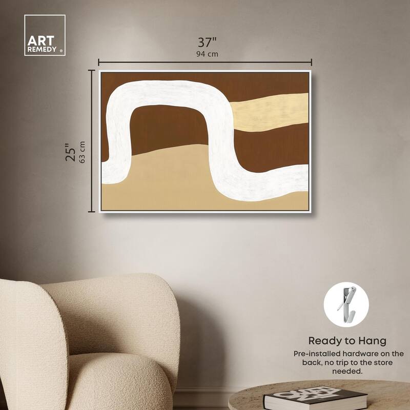 Minimal Wavy II Canvas by Art Remedy