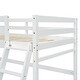 preview thumbnail 17 of 16, Twin Size High Loft Bed with Inclined Ladder and Guardrails for home