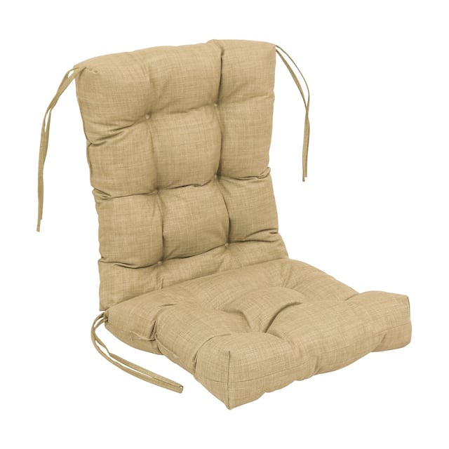Multi-section Tufted Outdoor Seat/Back Chair Cushion (Multiple Sizes) - 18" x 38" - Sandstone