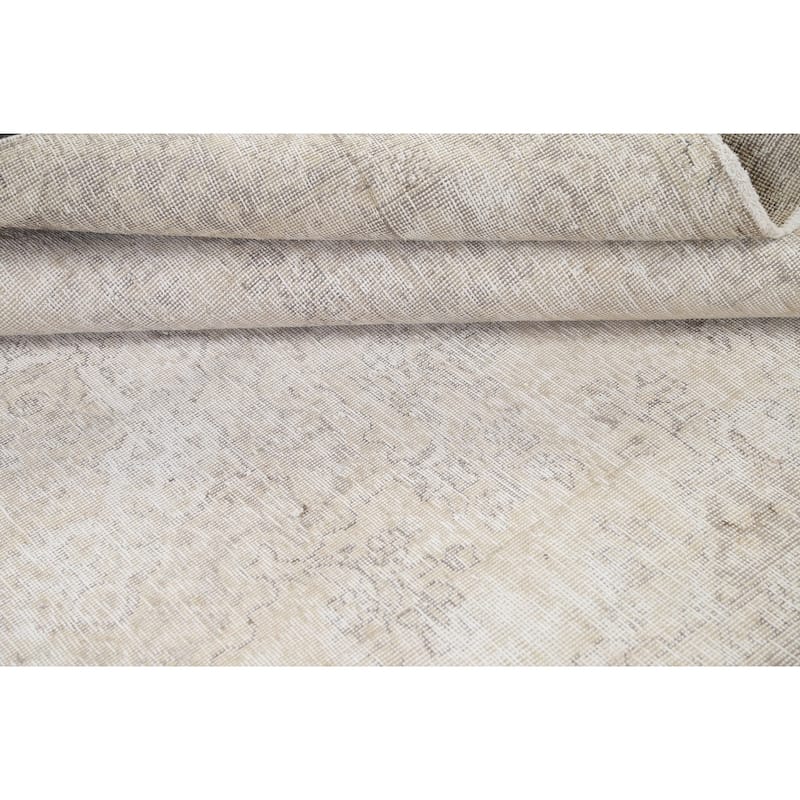 Muted Geometric Tabriz Persian Home Decor Area Rug Wool Hand-knotted - 6'3" x 9'3"