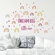 preview thumbnail 14 of 14, Walplus Colorful Rainbows Dream Big Kids Wall Stickers Nursery Décor