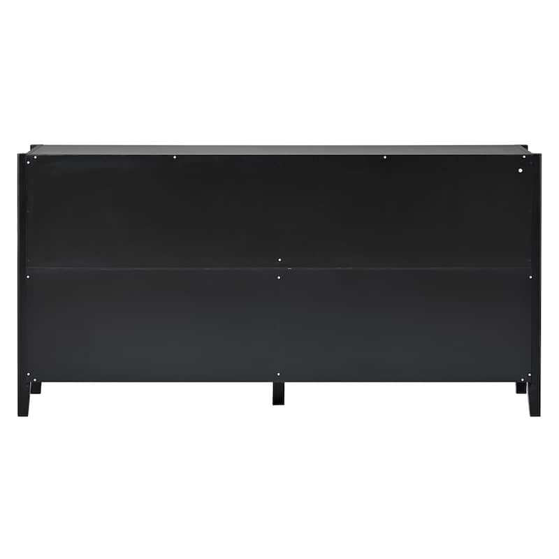 Classic Style Wooden Storage Cabinet - Timeless Design with Metal Handles.