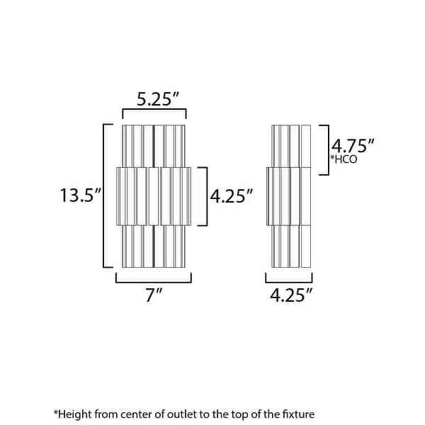 Maxim 14450WWT Satori 2 Light 14" Tall Wall Sconce