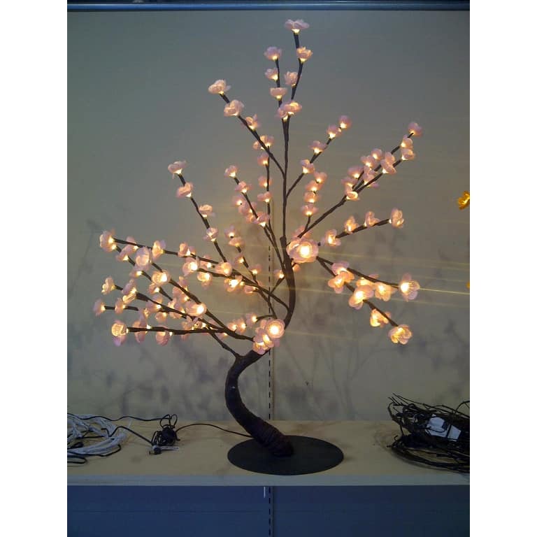 Pink Bonsai Tree with LED Lights - N/A