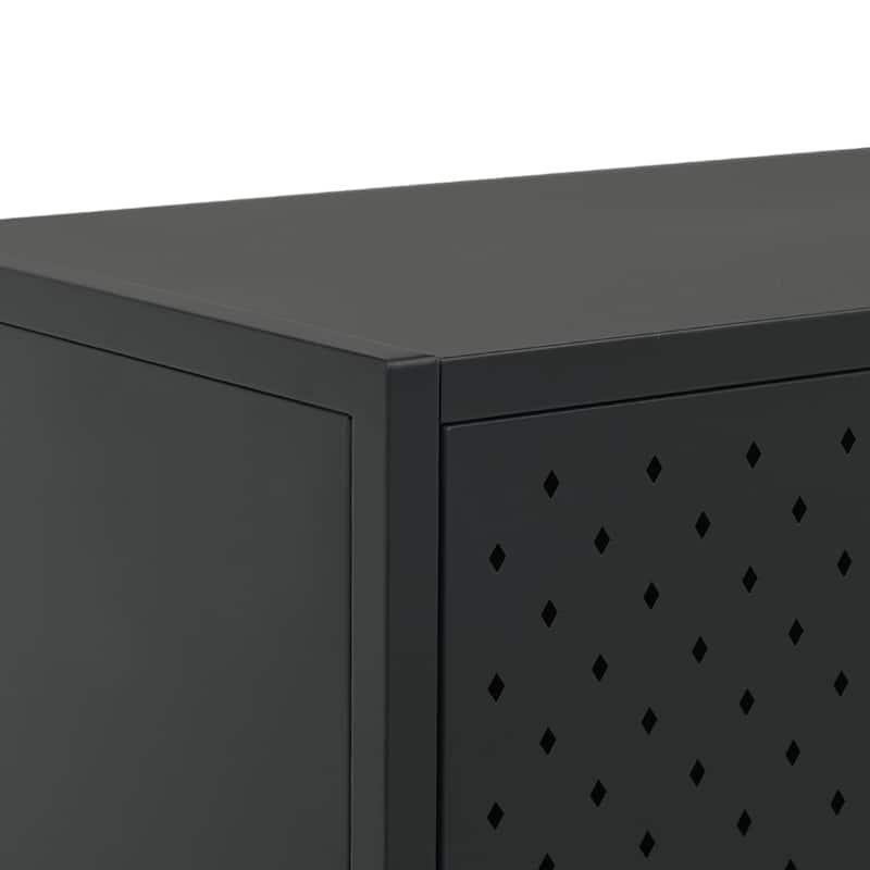 vidaXL Sideboard Storage Buffet Cabinet for Kitchen Living Room Entryway Steel
