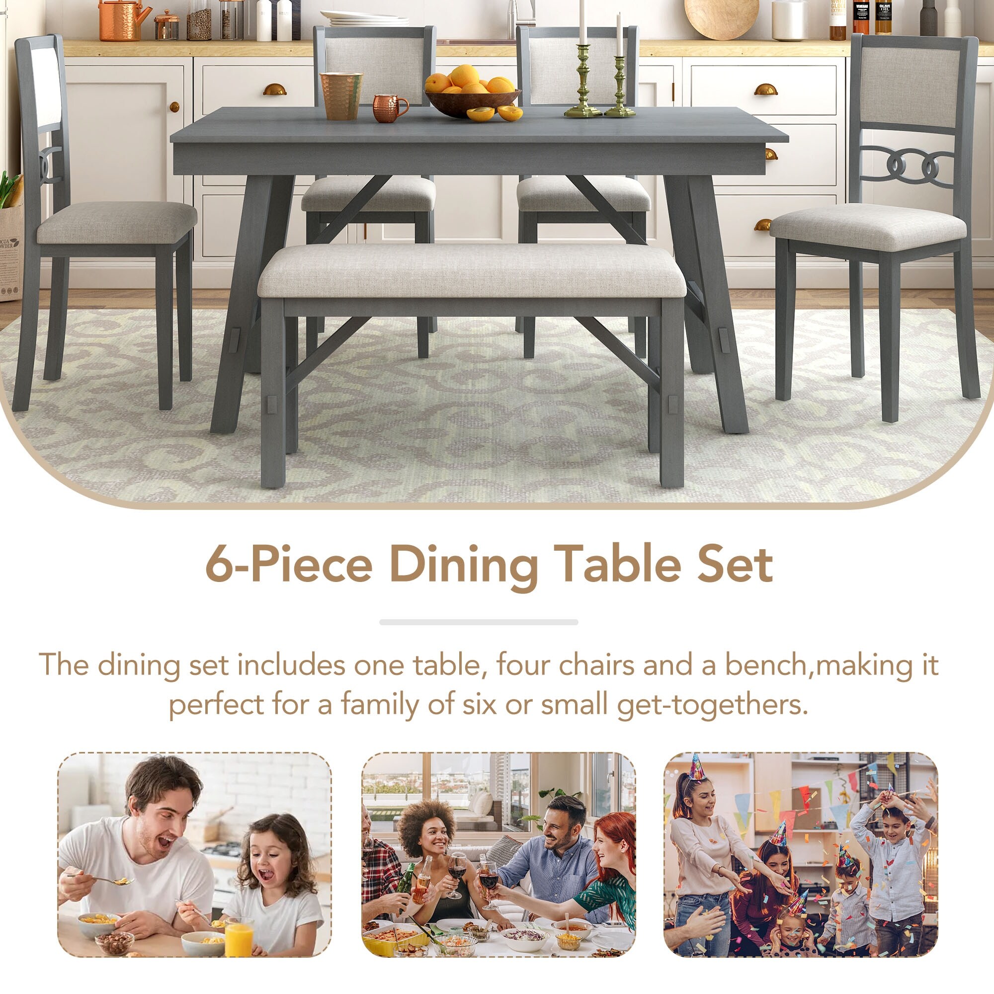 Small dining table with four chairs top