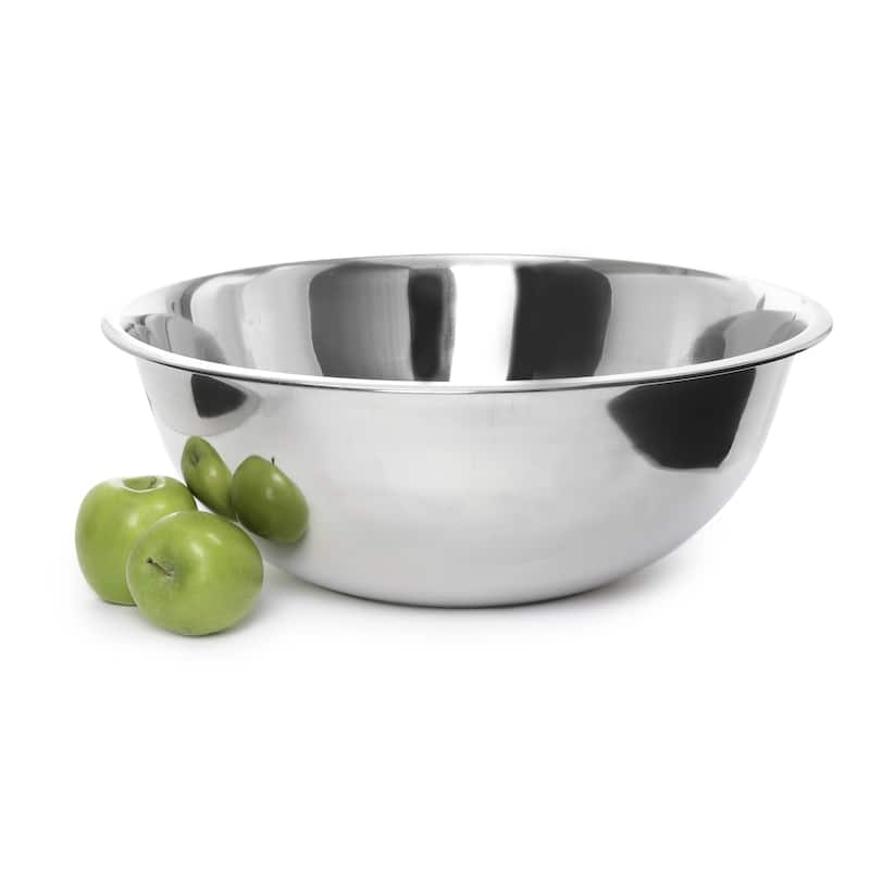 Premium Polished Mirror Nesting Stainless Steel Mixing Bowl - 8 Quart