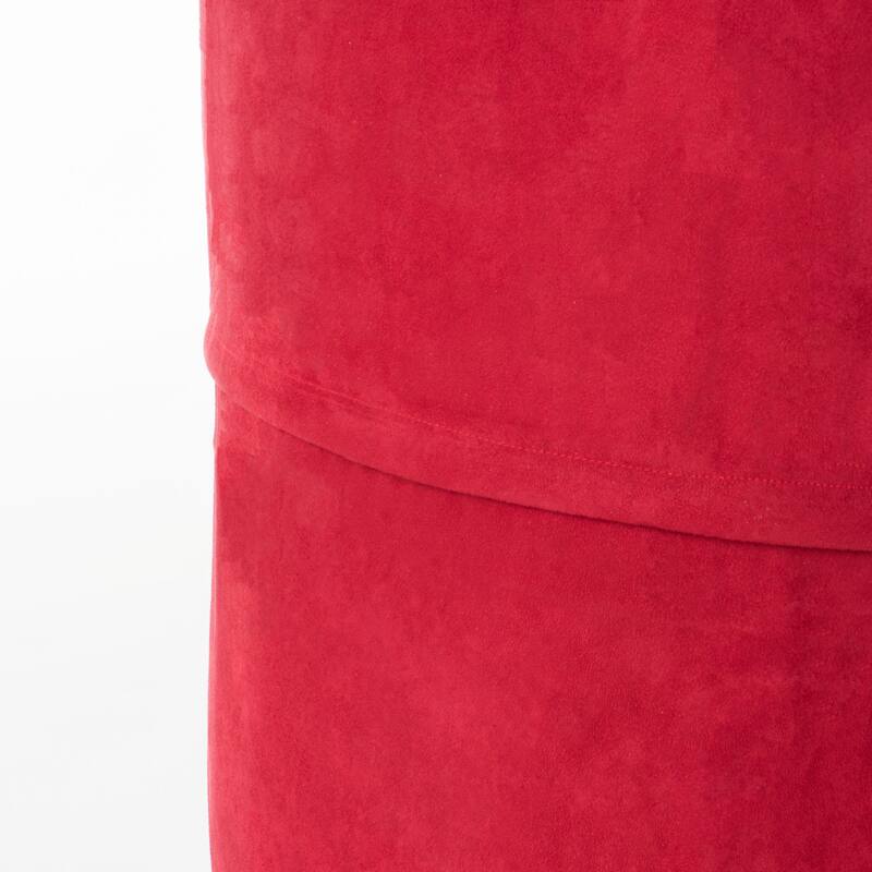4 Foot Cylindrical Suede Bean Bag - Red