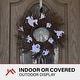 preview thumbnail 5 of 8, Haunted Hill Farm 20-In. Battery-Operated Natural Twig Wreath with LED Lights and Spooky Ghosts