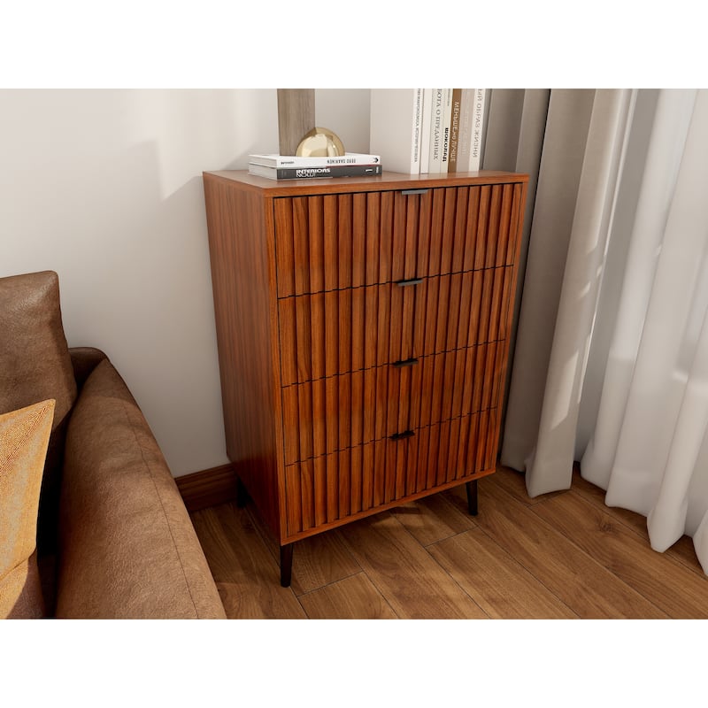Wooden Chest of Drawers - Spacious Storage Organizer for Bedroom or Living Room, Modern Design with Multiple Compartments,Brown