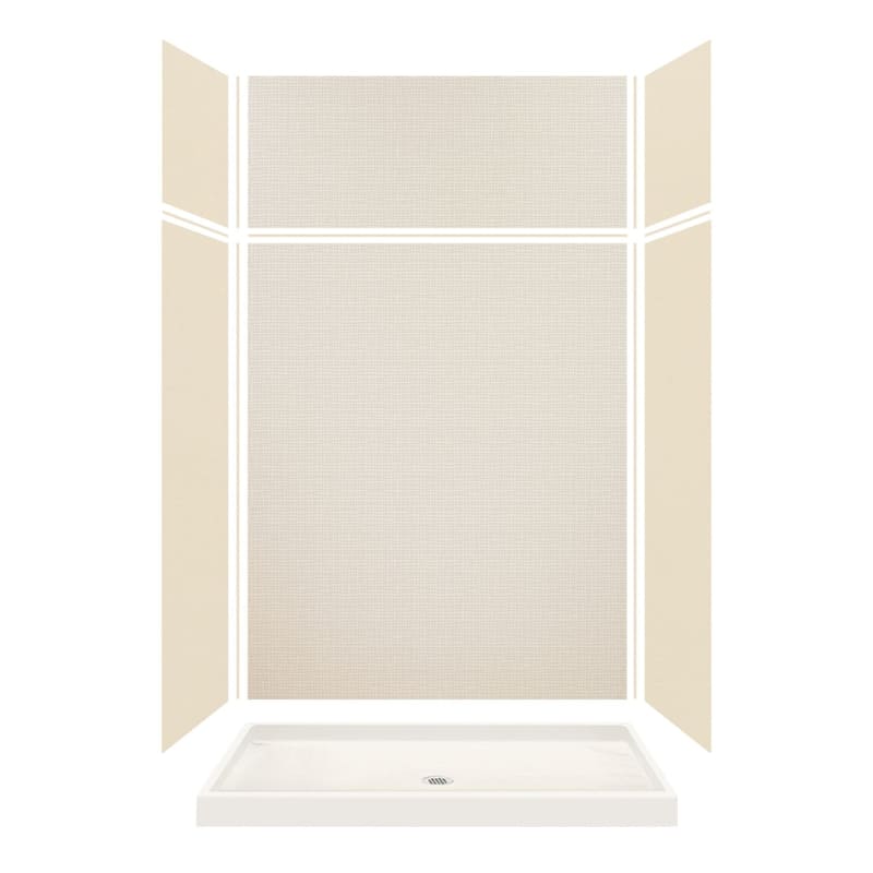 Transolid Expressions 60-in X 32-in X 96-in Glue to Wall Shower Kit - 32" x 60" x 96" - 32" x 60" x 96"