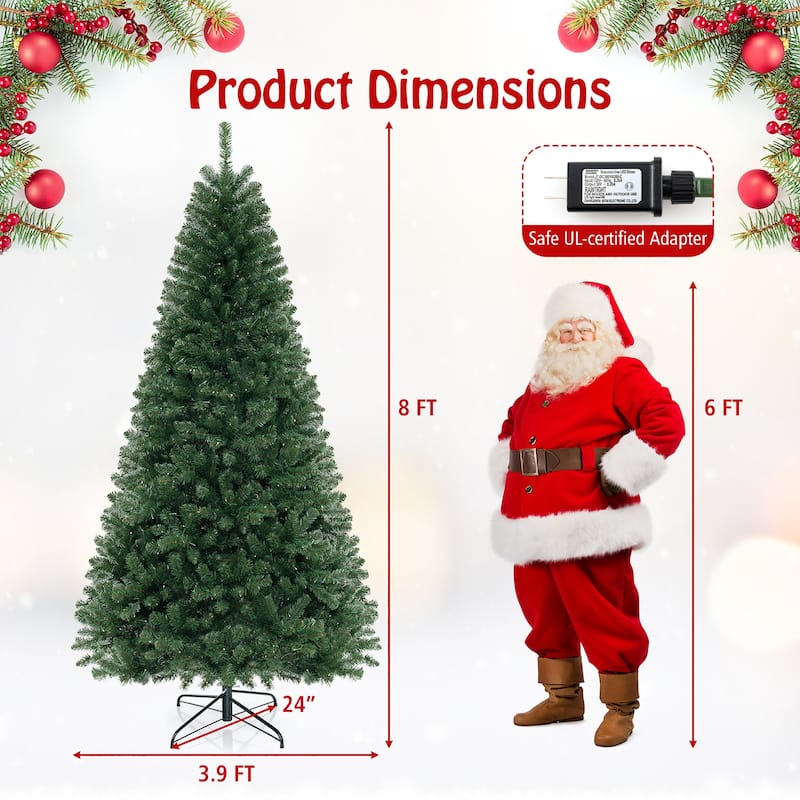 Gymax 6/7/8 FT Christmas Tree w/568/830/1182 PVC Branch Tips - See Details