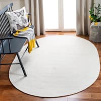 Safavieh Braided Arja 5 x 5 Wool Light Gray Round Indoor Coastal Area Rug  in the Rugs department at