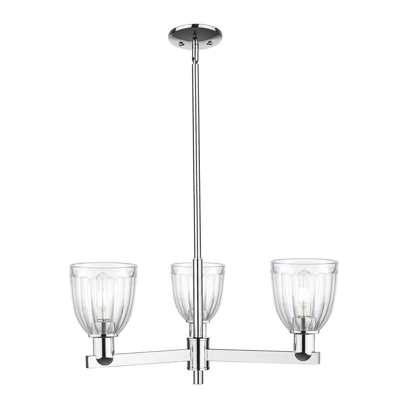 Innovations Lighting Endless Possibilities Arcadia - Brookfield - 3 Light 28" Stem Hung Chandelier - Clear/Polished Chrome