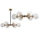 preview thumbnail 9 of 34, Maura 6-Light 28" Brass Cluster Pendant, by JONATHAN Y