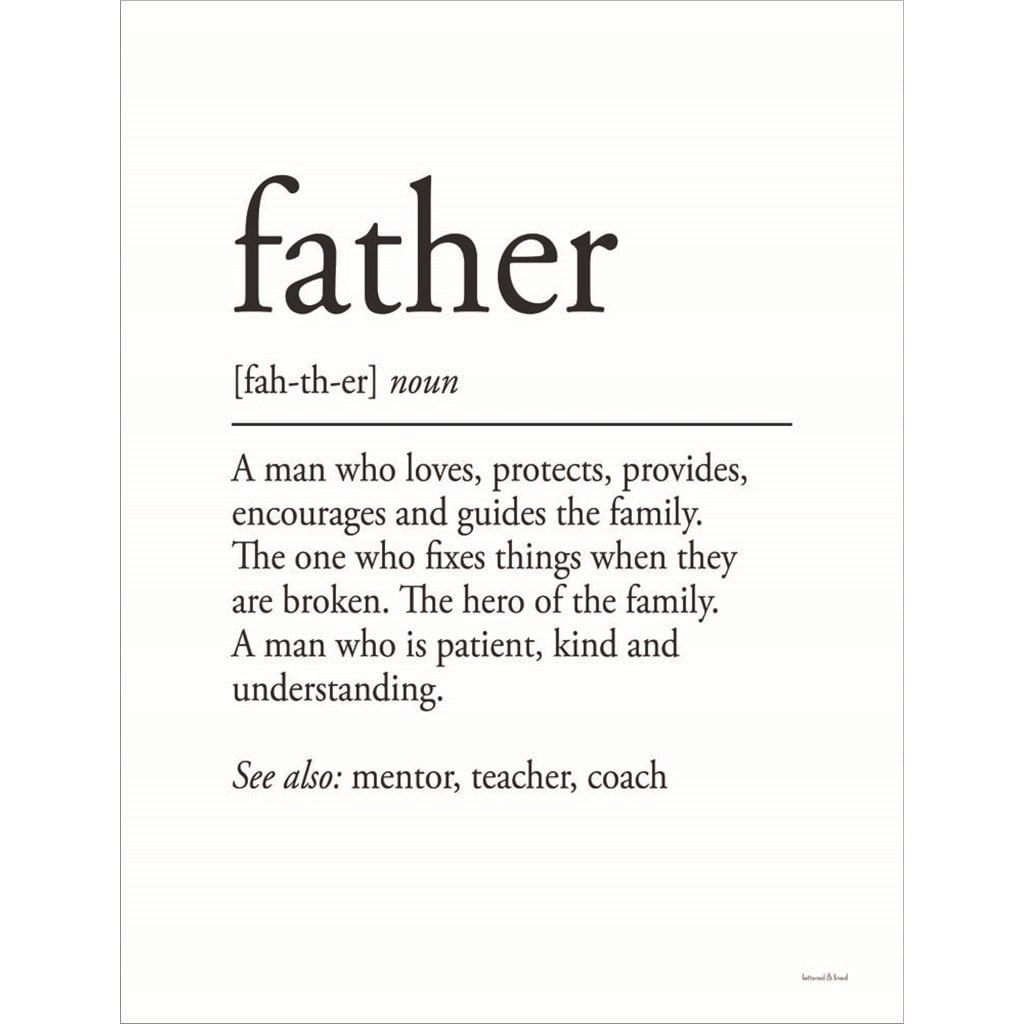 Lettered & Lined 'Father Definition 2' Canvas Art