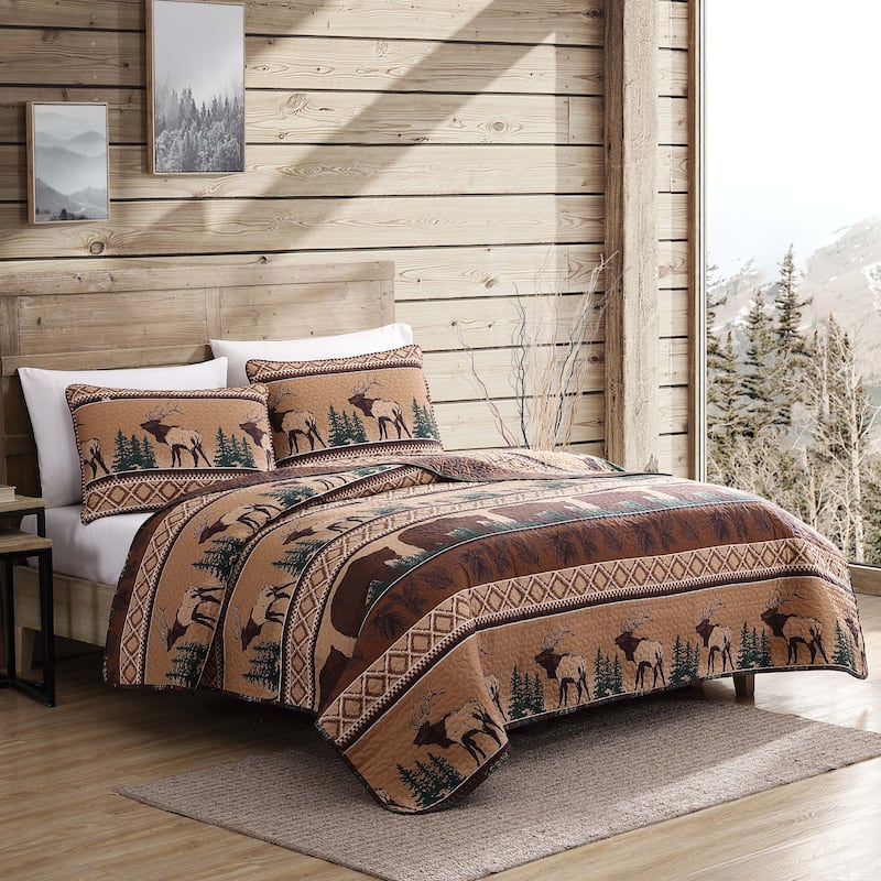 Bear Mountain Microfiber Quilt Set