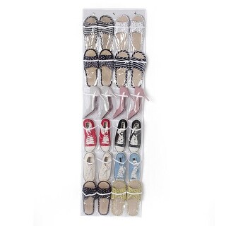 1Pc 24 Wide Pockets Over the Door Hanging Shoe Organizer