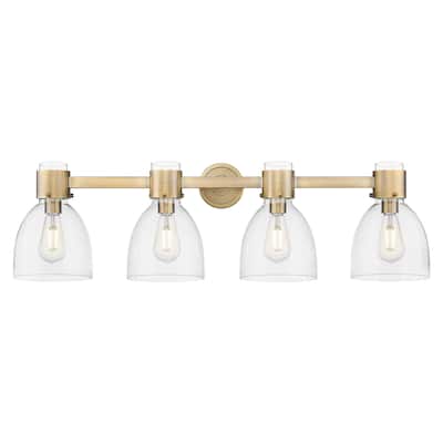 Innovations Lighting Downtown Urban - Lawton Bell - 4 Light 34" Wall-Mounted Bath Vanity Light