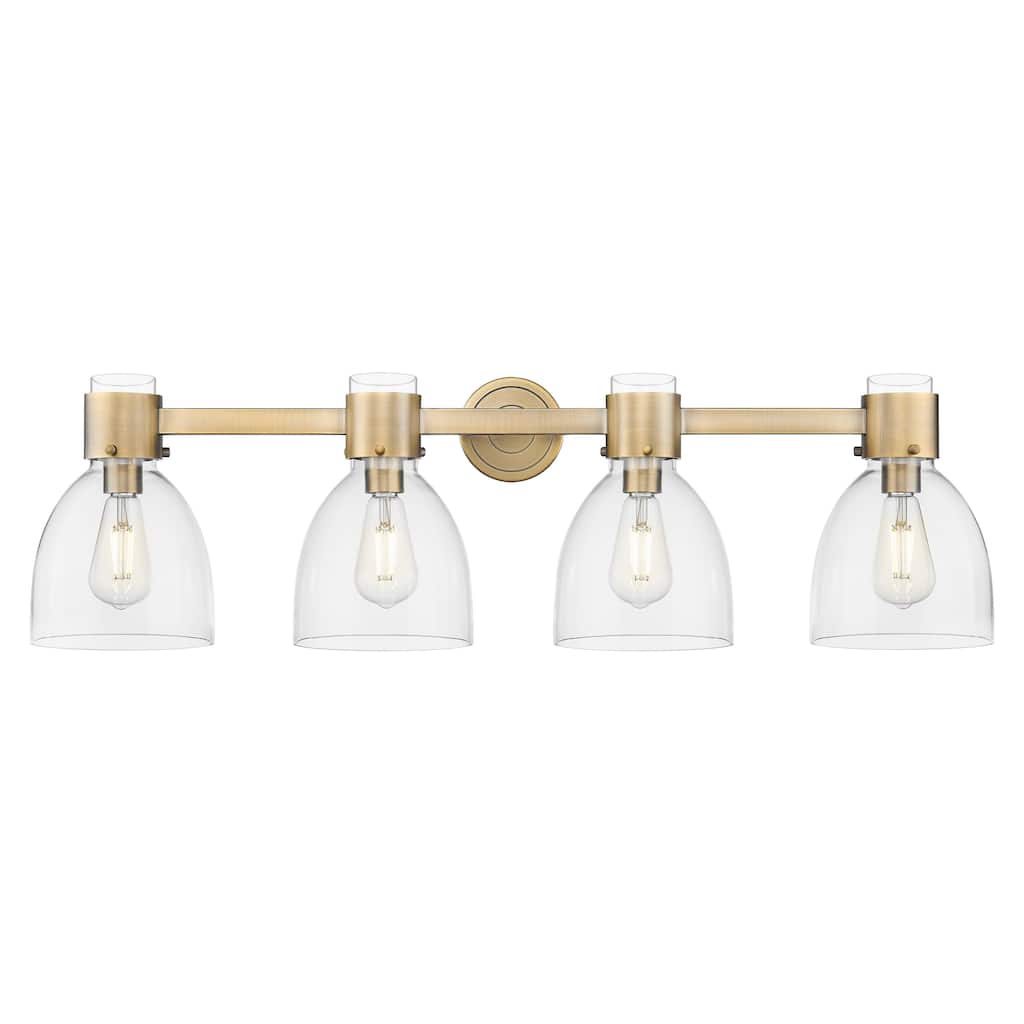 Innovations Lighting Downtown Urban - Lawton Bell - 4 Light 34" Wall-Mounted Bath Vanity Light