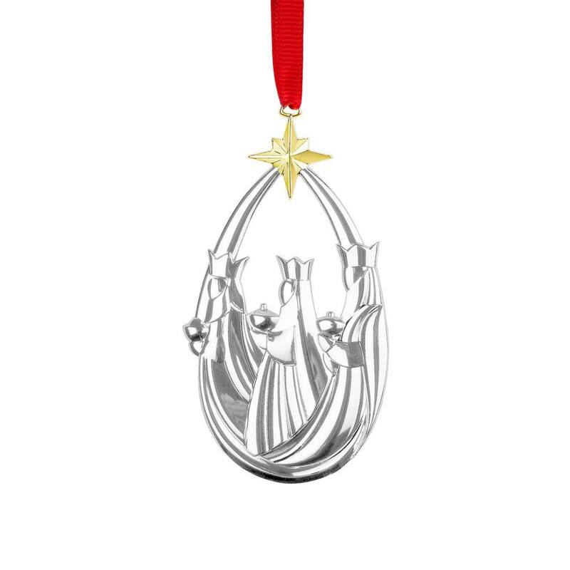 Nambe Wisemen Ornament - Silver - Metal