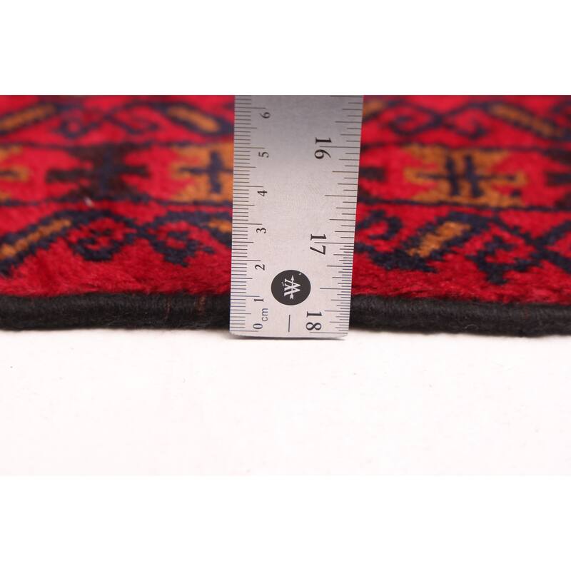 ECARPETGALLERY Hand-knotted Teimani Red Wool Rug - 3'5 x 6'7