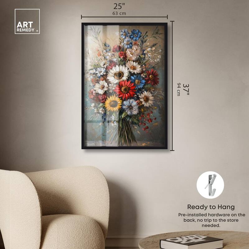 Symphony of Flowers I Shadowbox by Art Remedy