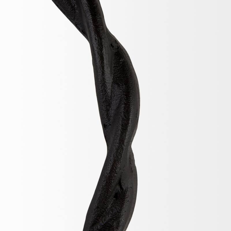 Rizwan Black Aluminum Braided Candle Holder - 12.0L x 14.0W x 4.5H