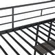 preview thumbnail 5 of 8, Furniture of America Landers Modern Black Twin Metal Loft Bed with Keyboard Tray and Attached Side Ladder