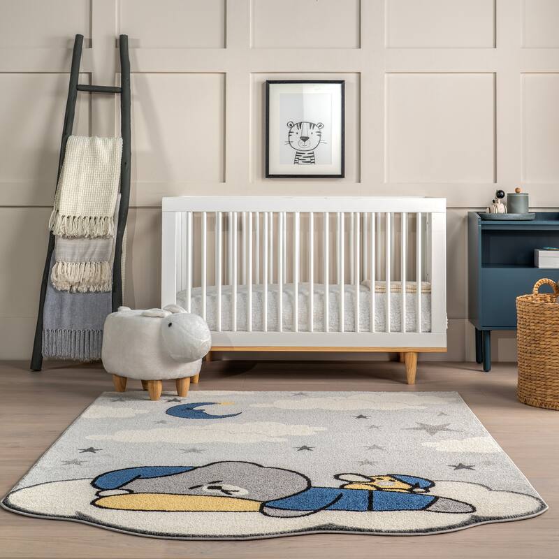 Nuloom Ryder Sleeping Bear Kids Area Rug
