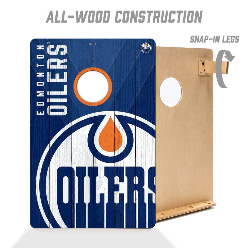 Edmonton Oilers NHL Tailgate Cornhole Board Set