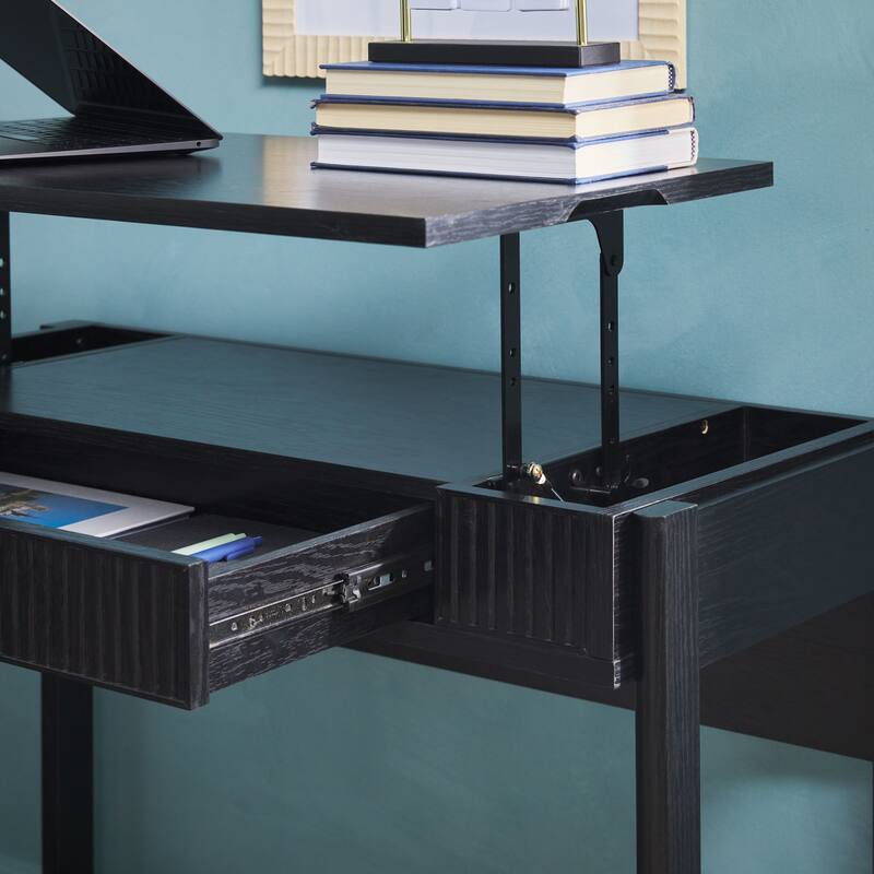 Middlebrook Designs Reeded Lift-Top Desk with Drawer