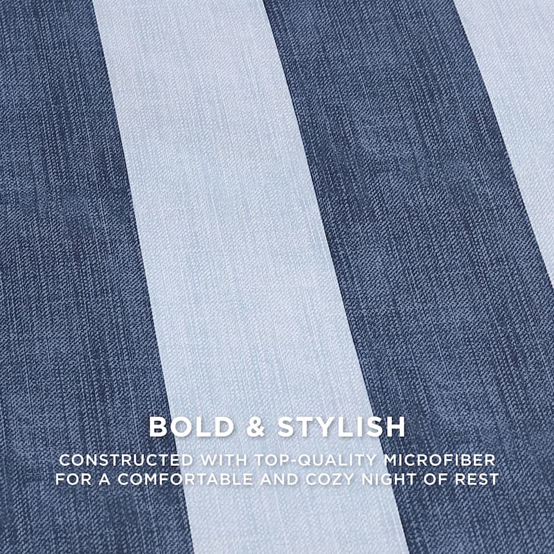 Juicy Couture Printed Denim Stripe Reversible Duvet Sets