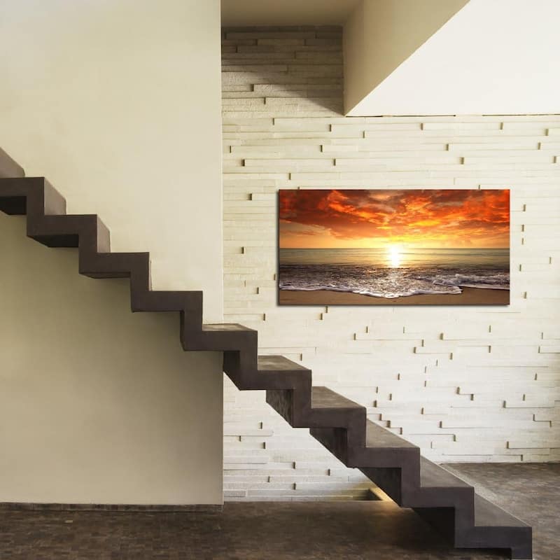 Wall Art Sunset Ocean Beach Pictures Photo Paintings