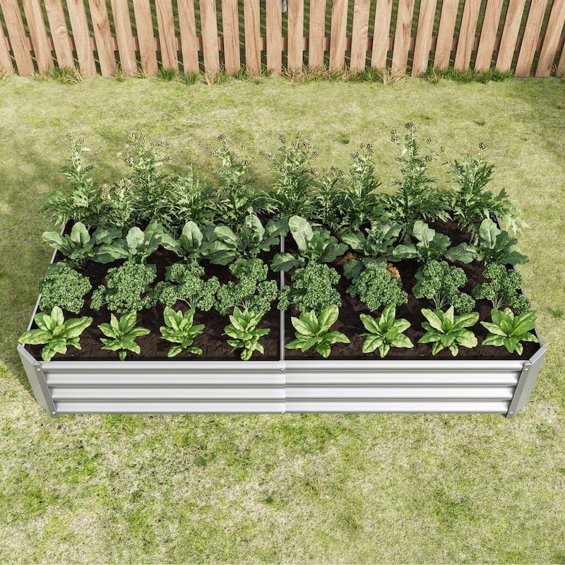 6×3×1ft Metal Raised Rectangle Planter Beds for Plants, Vegetables and Flowers